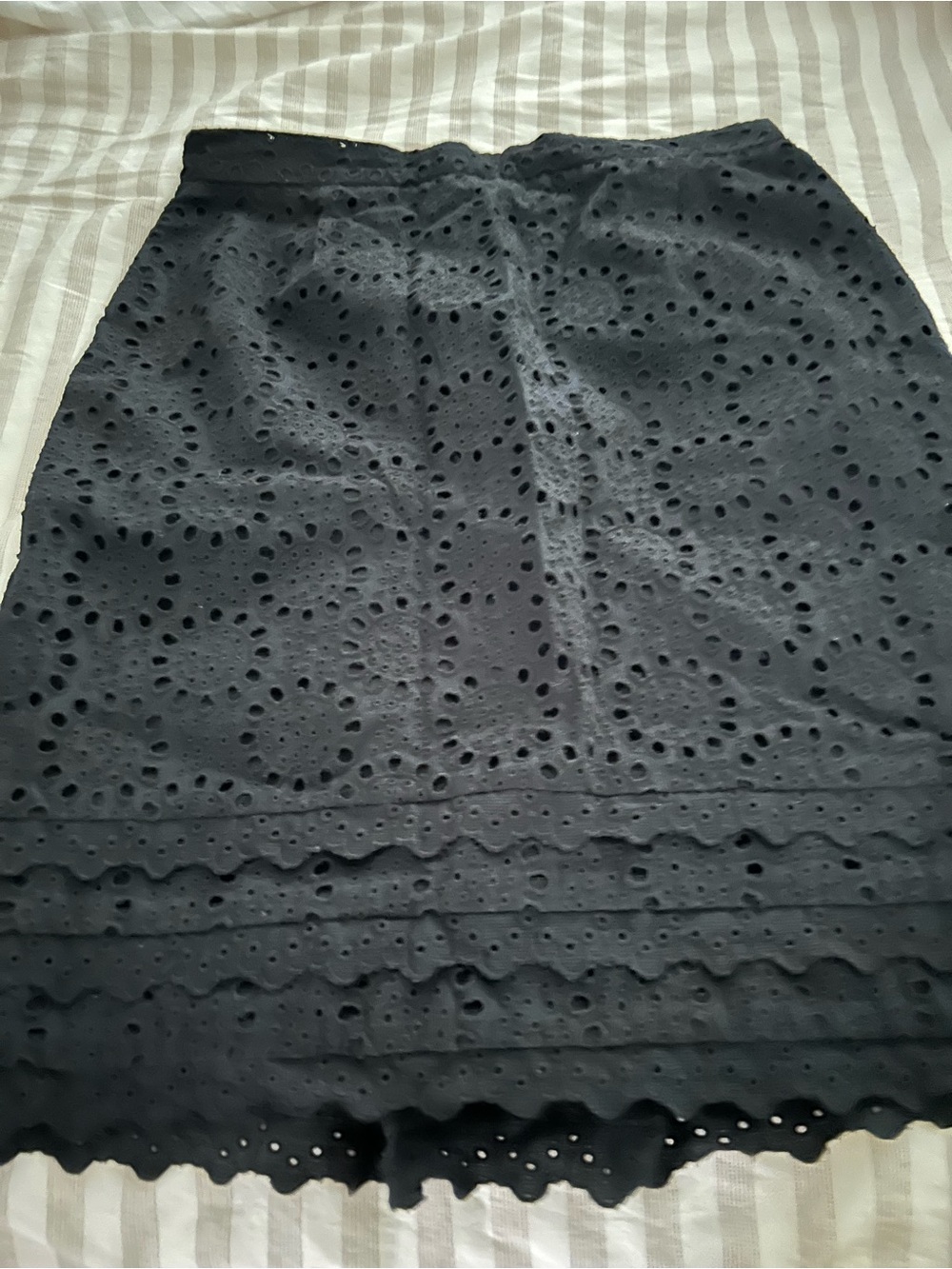 BCBGMaxAzria Black Eyelet Lace Pencil Skirt